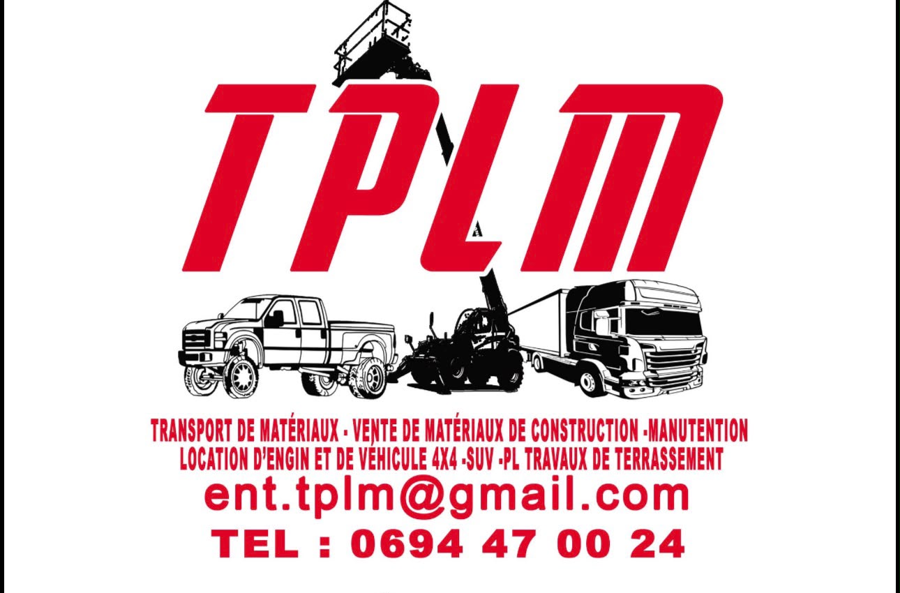 Logo TPLM Guyane — Transport, vente de matériaux, location d'engins et de véhicules, terrassement